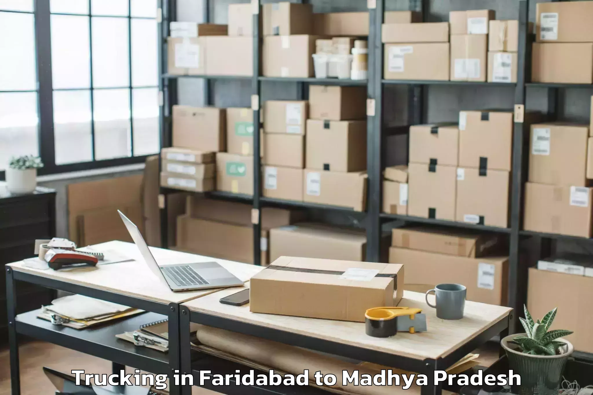 Faridabad to Dewas Trucking Booking